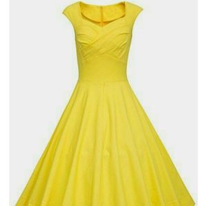Yellow swing dress